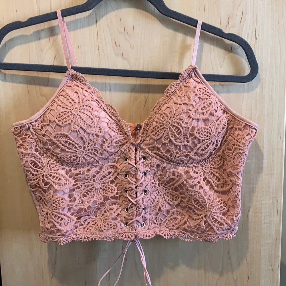 Pink Lacy Tank